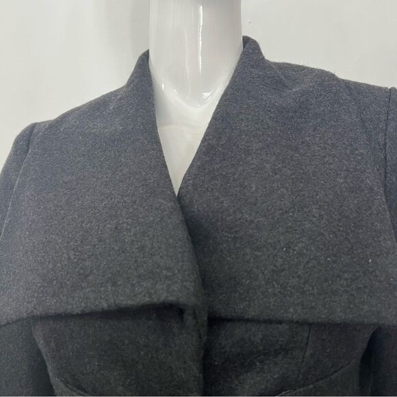 Jessica Simpson Fit and Flare Charcoal Gray Wide Lapel‎ Coat - XS - Picture 5 of 9